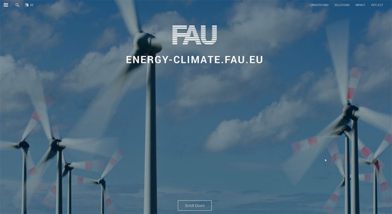 Screenshot energy and climate map